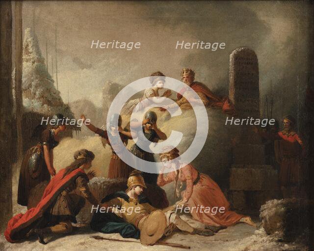 The final scene of Johannes Ewald's "Balder's Death", 1741-1782. Creator: Peter Cramer.