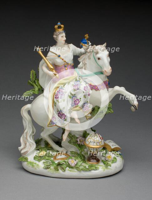 Allegorical Figure Representing Europe, Meissen, 1746. Creator: Meissen Porcelain.