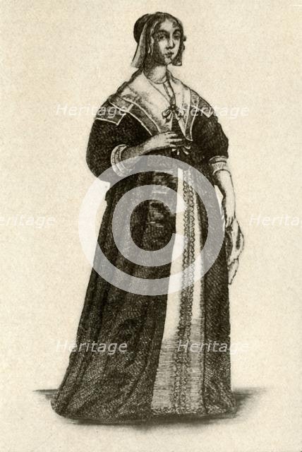 'An English lady in house dress', 1640, (1937). Creator: Unknown.