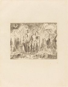 Job and His Family Restored to Prosperity, 1825. Creator: William Blake.