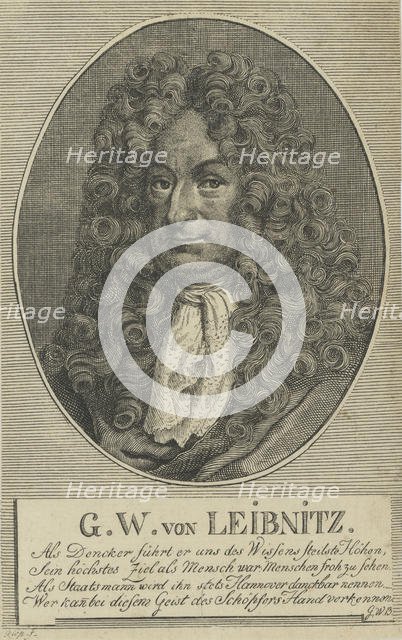 Gottfried Wilhelm Leibniz (1646-1716) , c. 1710. Creator: Anonymous.