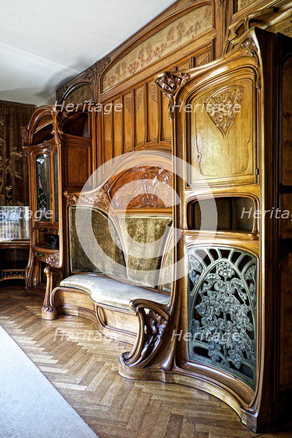 Banquette bibliotheque au mineur, 1902, (c2014-2017). Artist: Alan John Ainsworth.