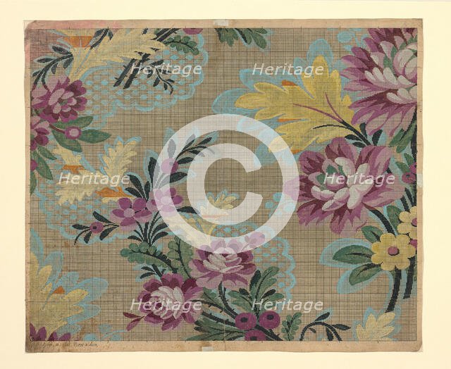 Mise-en-carte (Point-paper), France, 1760/90. Creators: Germain Frères, J Bt Clere.