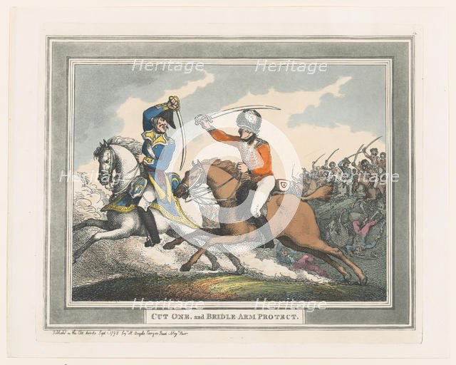 Cut One and Bridle Arm Protect, September 1, 1798., September 1, 1798. Creator: Thomas Rowlandson.