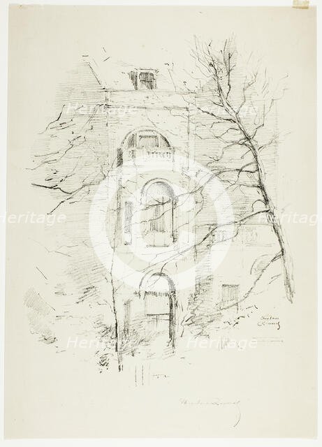 Winter, A House in Green Park, 1890-94. Creator: Theodore Roussel.