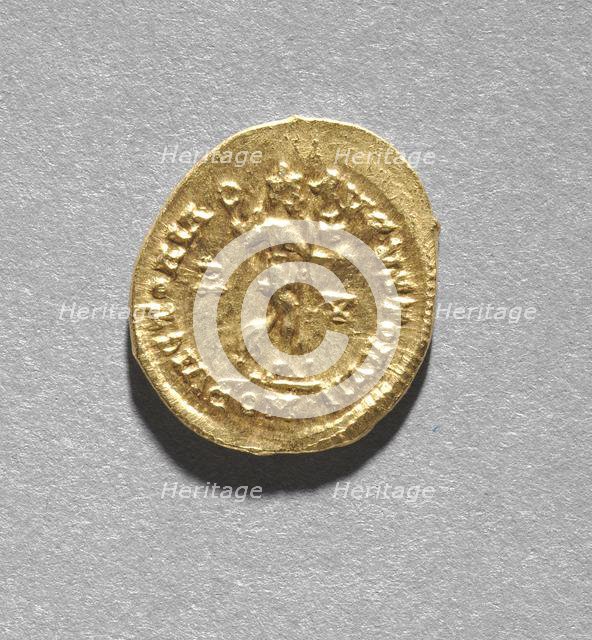 Solidus of Arkadios (reverse), 395-408. Creator: Unknown.