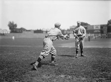 Harry Hooper, Left; Unidentified, Right; Boston Al (Baseball), 1913. Creator: Harris & Ewing.