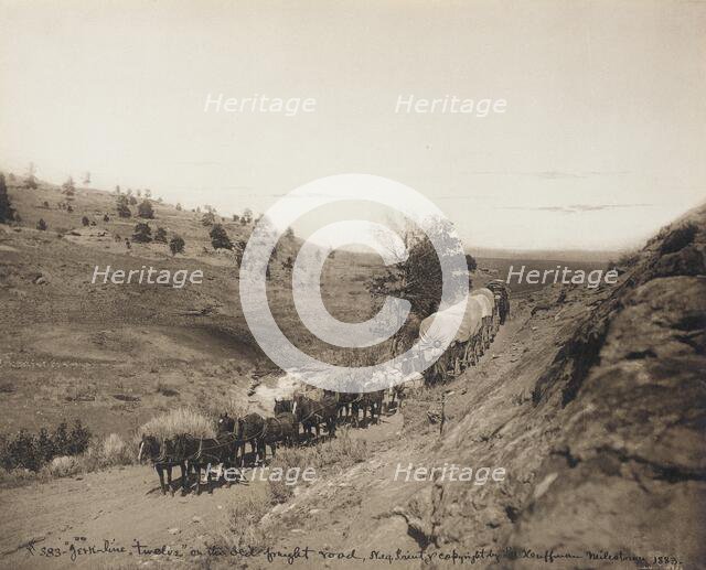 Jerk-line 12, on the Old Freight Road, Milestone, Montana, 1883. Creator: Laton Alton Huffman.