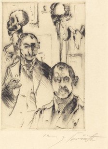 Doppelbildnis mit Skelett (Double Portrait with Skeleton), 1916. Creator: Lovis Corinth.