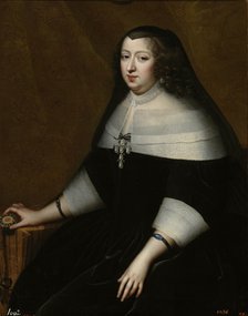 Portrait of Anne of Austria (1601-1666), ca 1659. Artist: Beaubrun, Henri (1603-1677)