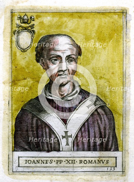 Pope John XII (c937-964), c19th century. Artist: Unknown