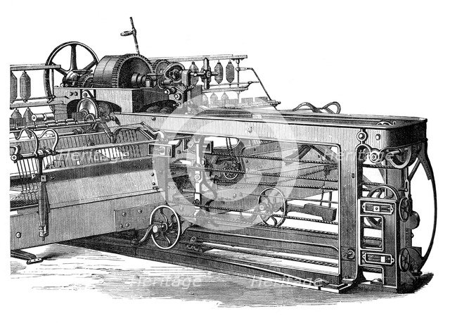 The spinning mule, c1880. Artist: Unknown