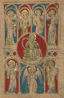 Saint John the Evangelist surrounded by Seven Angels, about 1340-1350. Creator: Unknown.