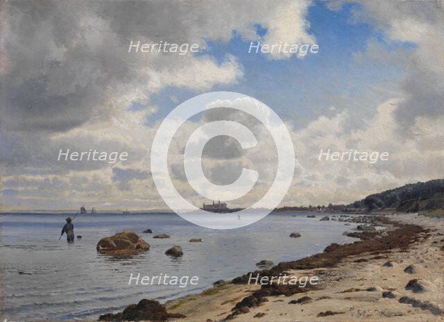 North coast of Zealand with a view of Kronborg, 1880. Creator: Vilhelm Kyhn.