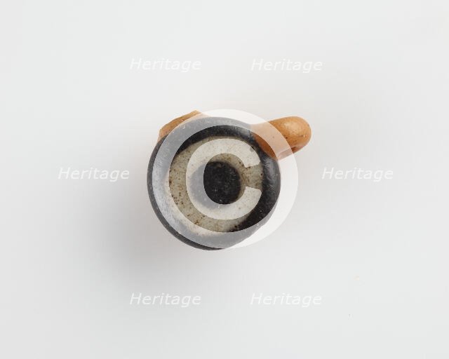 Eye-bead, with an eyelet and also a lateral bore, New Kingdom, 1550-1307 BCE. Creator: Unknown.