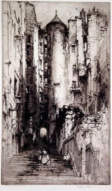 Advocates' Close, Edinburgh, c1912. Creator: Hedley Fitton.