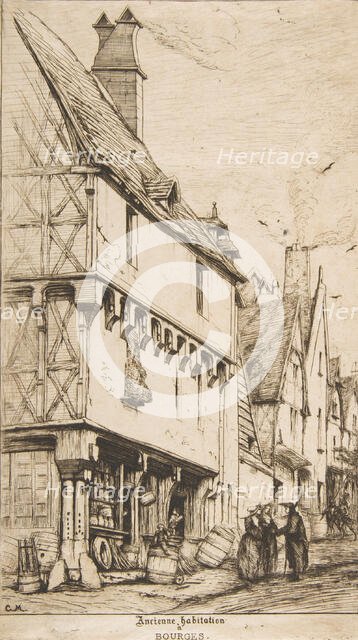 An Old House, or The Musician's House, Bourges, 1860. Creator: Charles Meryon.