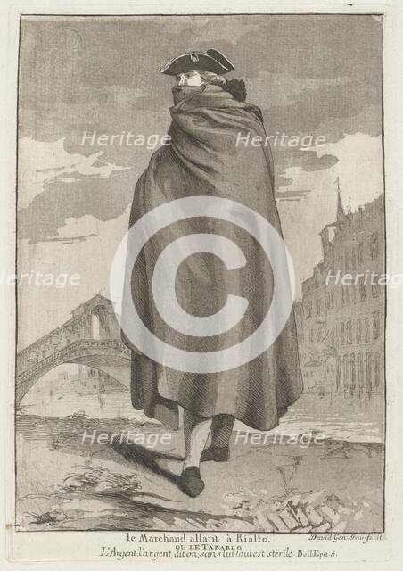 Le Marchand allant à Rialto (The Merchant at the Rialto), 1775. Creator: Giovanni David.