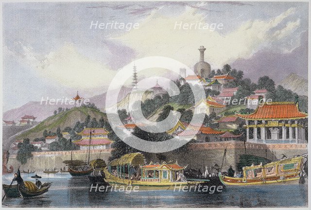 'Garden of the Imperial Palace, Peking', China, 1843. Artist: Thomas Allom