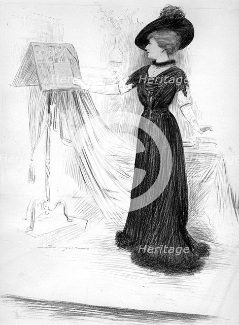 Cecile Sorel, French actress, 1909. Artist: Unknown