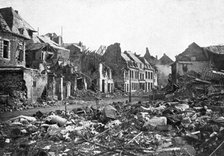 Street scene after the fall of Peronne, France, First World War, 1917, (c1920). Artist: Unknown