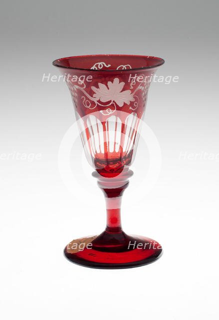 Wine Glass, Bohemia, Mid to late 19th century. Creator: Bohemia Glass.