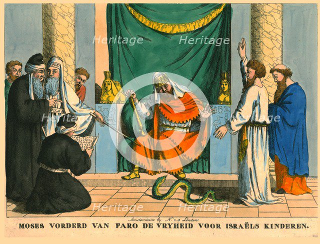 Moses before Pharaoh. Creator: N v d Linden.