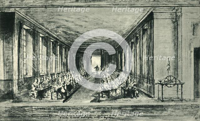 Spinning room, c1776, (1943). Creator: Gabriel de Saint-Aubin.