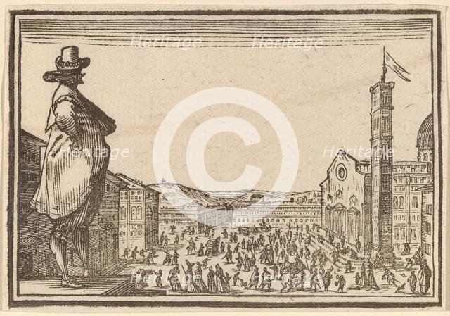 Piazza del Duomo, Florence, 1621. Creator: Edouard Eckman.