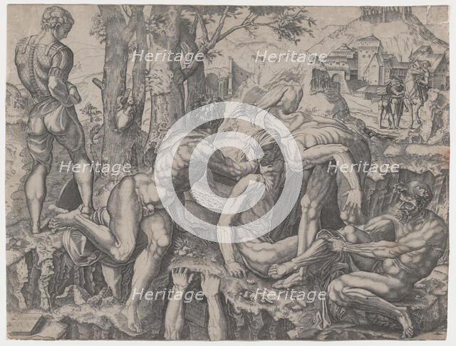 The Climbers, dated 1524. Creator: Agostino Veneziano.