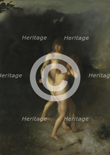 The Expulsion from Paradise, 1877. Creator: Hans Heyerdahl.