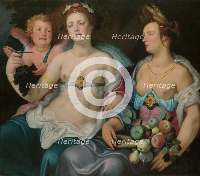 Venus, Cupid and Ceres, 1604. Creator: Cornelis Cornelisz van Haarlem.