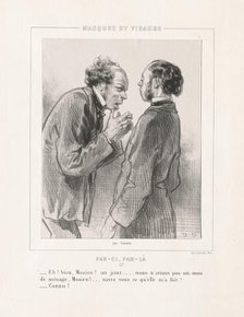 Masques et Visages: Par-ci, Par-la, 1850s. Creator: Paul Gavarni (French, 1804-1866).