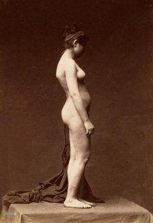 [Young Woman, Nude, Full Figure in Profile], 1860s. Creator: Unknown.