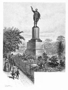 Cook's monument, Hyde Park, Sydney, Australia, 1886.Artist: W Macleod