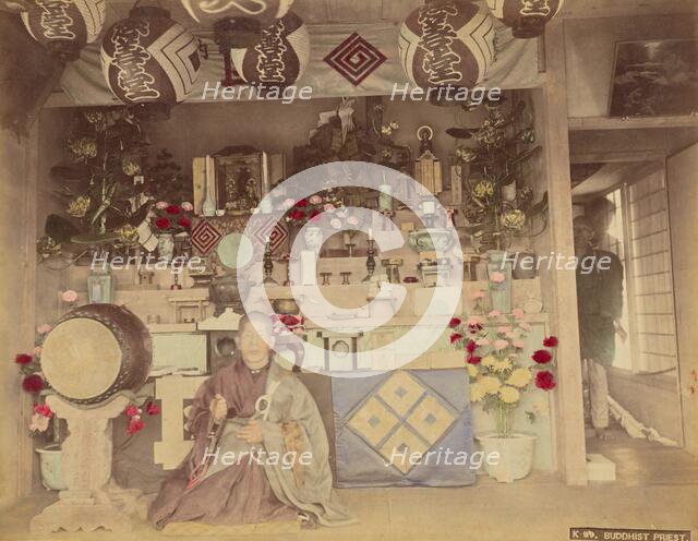 Buddhist Priest, 1870s-1890s. Creator: Kusakabe Kimbei.