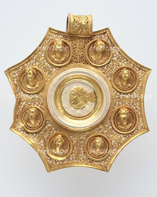 Octagonal Pendant, 324-326. Creator: Unknown.