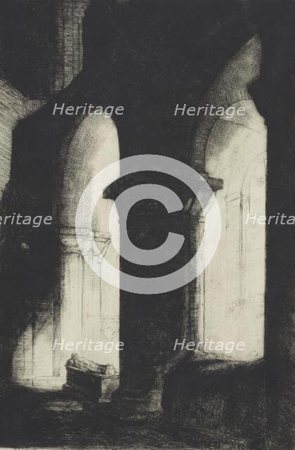 Winchester Cathedral, 1925. Creator: David Young Cameron.