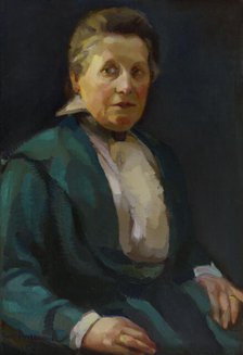 Portrait of the Artist's Mother, 1921. Creator: Eero Snellman.