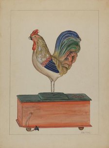 Pa. German Bellows Toy Rooster, c. 1936. Creator: John Fisk.