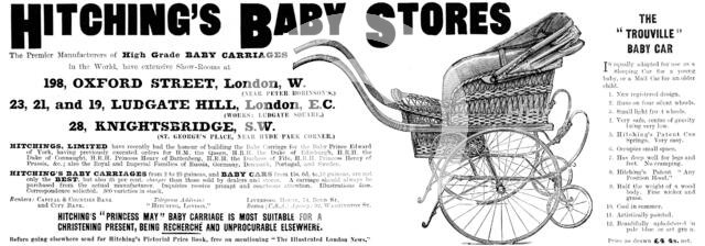 Advertisement for Hitching's Baby Stores, 1898. Creator: Unknown.