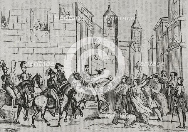 First Carlist War, (1833-1840): General Espartero's entry into Bilbao, Third Siege of Bilbao...1845. Creator: Unknown.