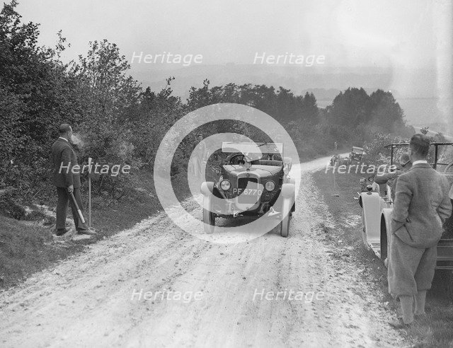 Austin 12/4 open 4-seater taking part in the North West London Motor Club Trial, 1 June 1929. Artist: Bill Brunell.