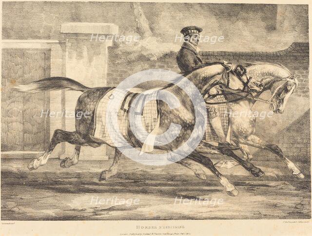 Horses Exercising, 1821. Creator: Theodore Gericault.