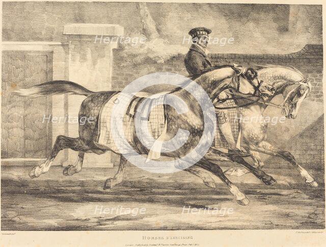 Horses Exercising, 1821. Creator: Theodore Gericault.