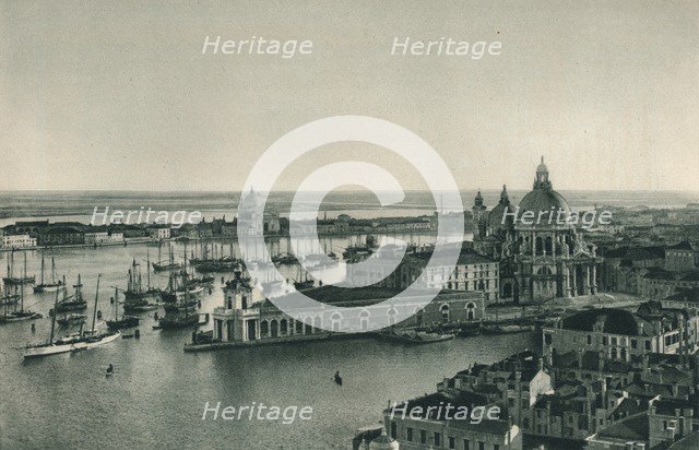 Grand Canal and Church of Santa Maria della Salute, Venice, Italy, 1927. Artist: Eugen Poppel.