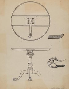 Tilt-top Table, c. 1936. Creator: Holger Hansen.