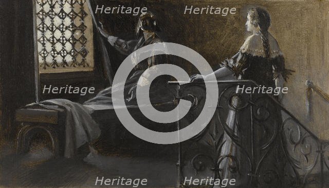 Ethel and the veiled woman, c1889. Creator: Guillaume Albert Demarest.