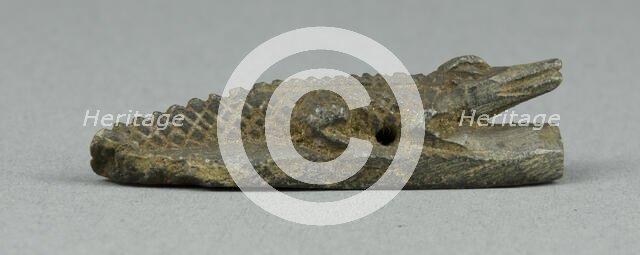 Amulet of a Crocodile, Egypt, New Kingdom-Third Intermediate Period (about 1500-664 BCE). Creator: Unknown.