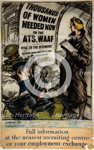 Forces Recruitment - 'ATS and WAAF', World War II poster, c1939-c1945. Creator: Unknown.